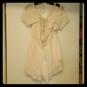 Free People, white lace romper